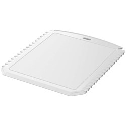 Obrázky: Obdĺžniková škrabka na ľad z rec. plastu, biela