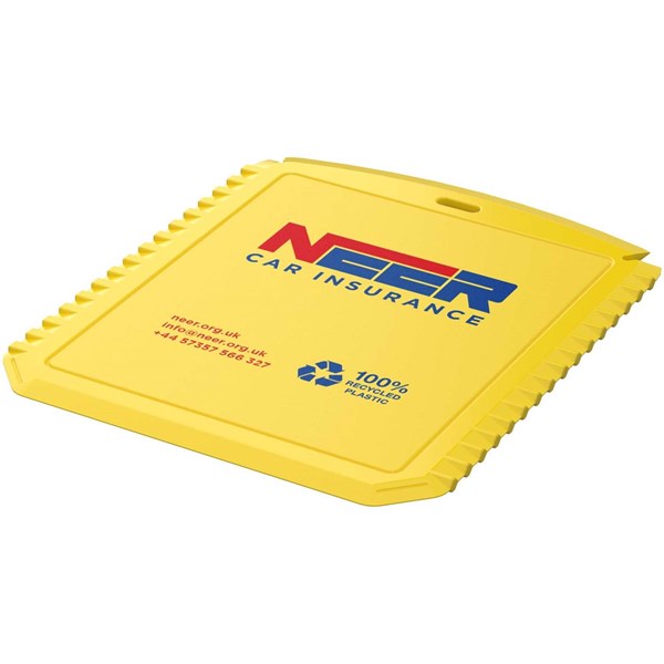 Obrázky: Obdĺžniková škrabka na ľad z rec. plastu, žltá, Obrázok 5