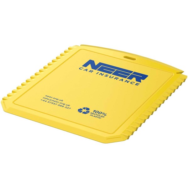 Obrázky: Obdĺžniková škrabka na ľad z rec. plastu, žltá, Obrázok 6