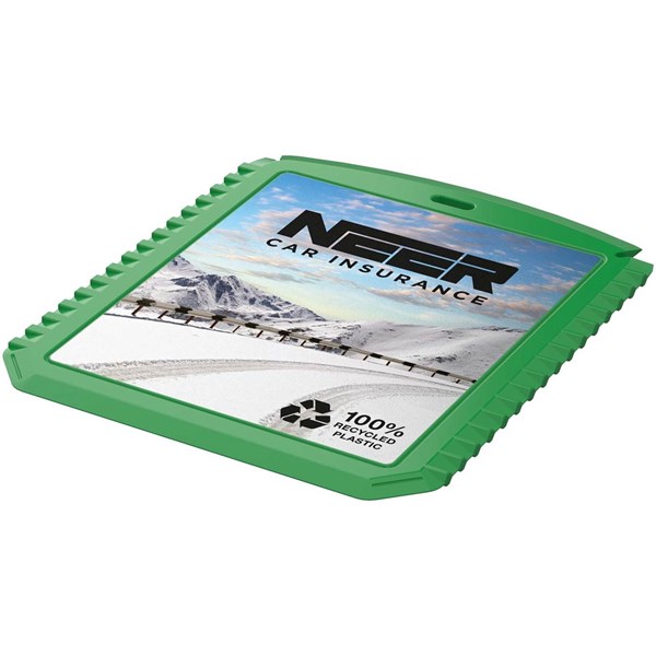 Obrázky: Obdĺžniková škrabka na ľad z rec. plastu, zelená, Obrázok 3