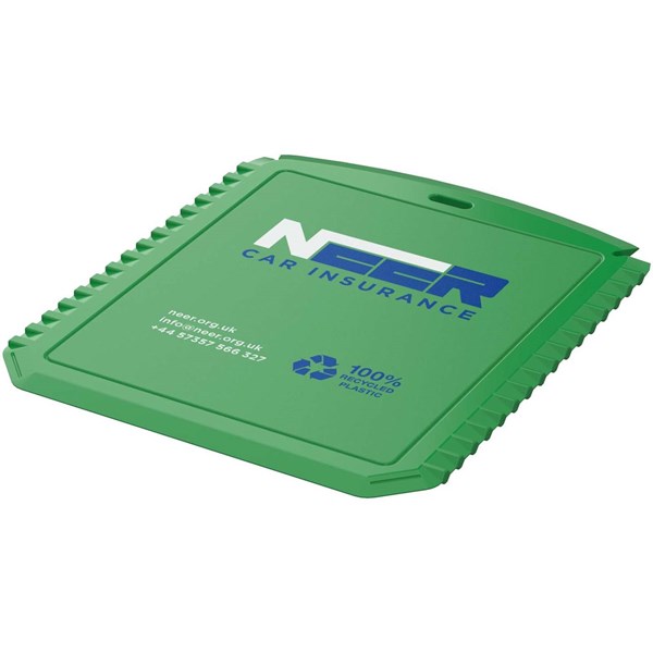 Obrázky: Obdĺžniková škrabka na ľad z rec. plastu, zelená, Obrázok 5