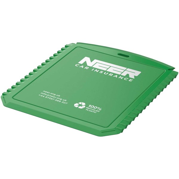 Obrázky: Obdĺžniková škrabka na ľad z rec. plastu, zelená, Obrázok 6