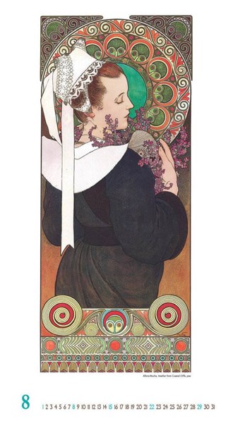 Obrázky: ALFONS MUCHA, nástenný kalendár 330x600 mm, Obrázok 12