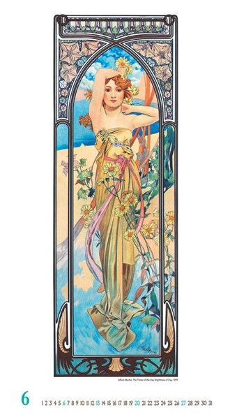 Obrázky: ALFONS MUCHA, nástenný kalendár 330x600 mm, Obrázok 10