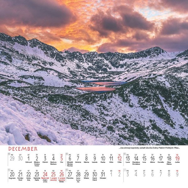Obrázky: TATRY, nástenný kalendár 330x330 mm, Obrázok 5