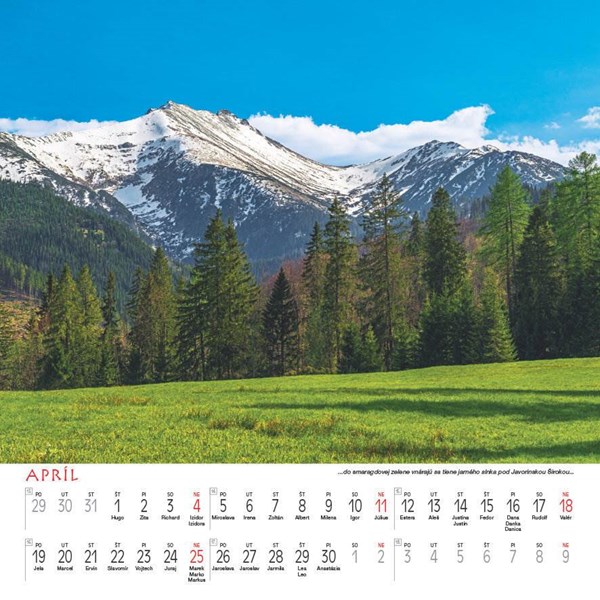 Obrázky: TATRY, nástenný kalendár 330x330 mm, Obrázok 8