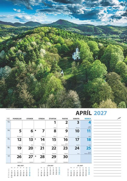 Obrázky: SLOVENSKO Z VÝŠKY, nástenný kalendár 340x485 mm, Obrázok 8