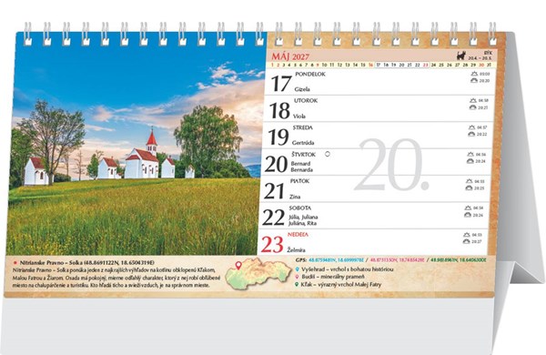 Obrázky: SPOZNÁVAME SLOVENSKO, stolový kalendár,280x150 mm, Obrázok 4