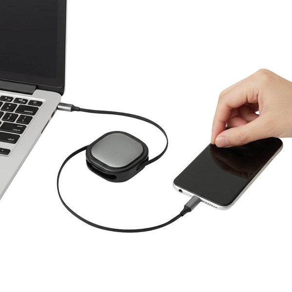Obrázky: Samonavíjací 60W nabíjací/dátový kábel USB-C, Obrázok 6