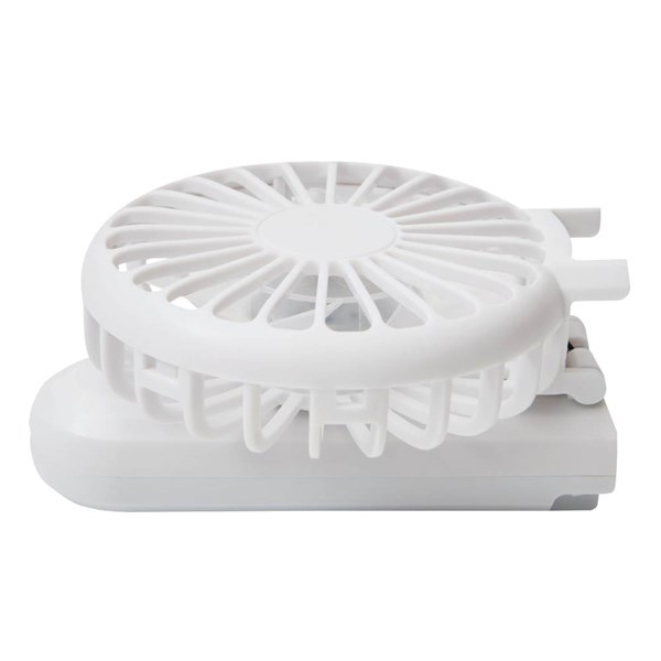 Obrázky: Prenosný skladací ventilátor s USB-C káblom, biely, Obrázok 4