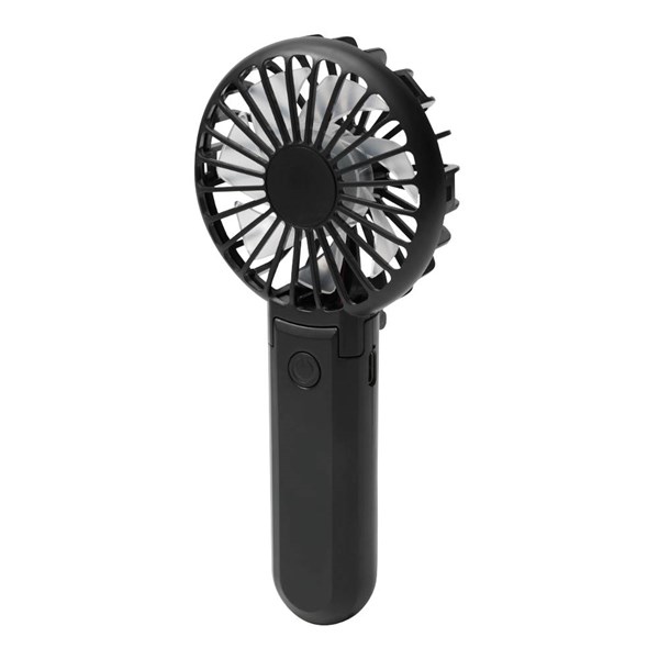 Obrázky: Prenosný skladací ventilátor s USB-C káblom,čierny