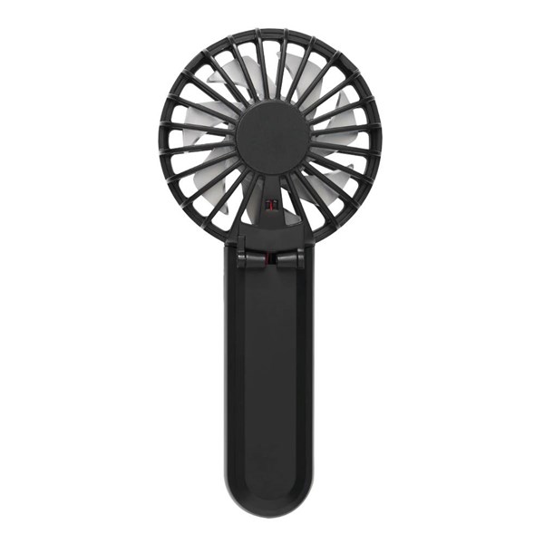 Obrázky: Prenosný skladací ventilátor s USB-C káblom,čierny, Obrázok 3
