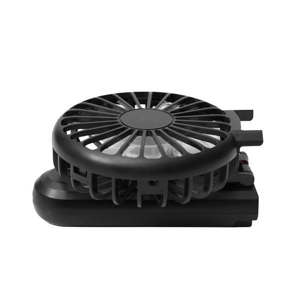 Obrázky: Prenosný skladací ventilátor s USB-C káblom,čierny, Obrázok 4