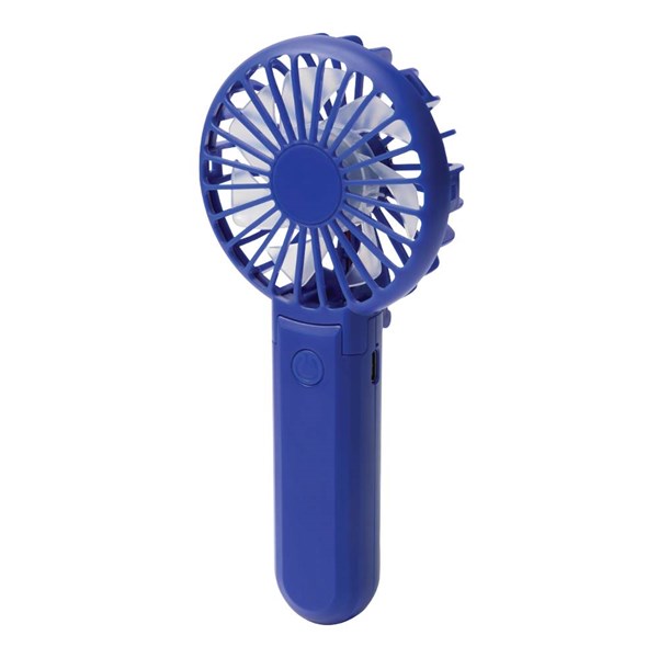 Obrázky: Prenosný skladací ventilátor s USB-C káblom, modrý