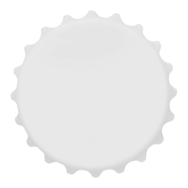 Obrázky: Biely otvárač na fľaše 2v1, magnety na chladničku, Obrázok 2