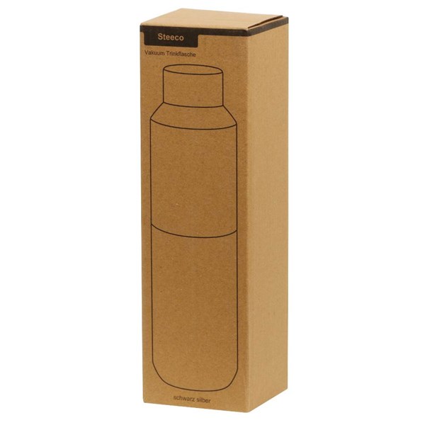 Obrázky: Vákuová termofľaša z rec. nerezu 600ml, čierna, Obrázok 8