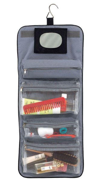 Obrázky: Kozmetické puzdro,päť zipsových vreciek, čierna, Obrázok 9