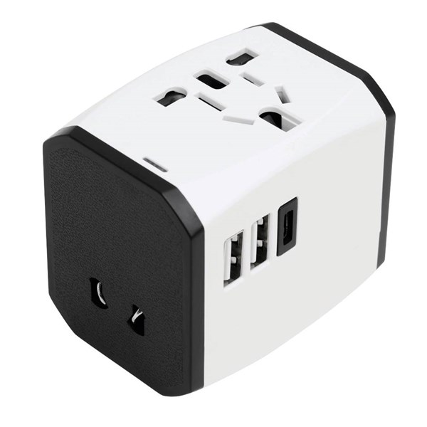 Obrázky: Cest.adaptér, 3 nab.porty (2xUSB A, 1xUSB C) 2,4A, Obrázok 2