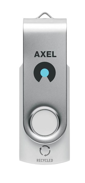 Obrázky: USB flash disk Twister 16 GB z recykl. ABS, biely, Obrázok 5