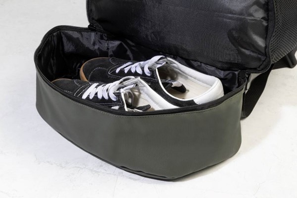 Obrázky: RPET sťahovací ruksak, oddiel na obuv, zelený, Obrázok 4