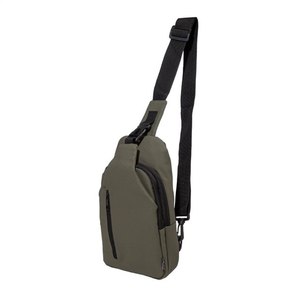 Obrázky: Nepremokavá crossbody RPET taška, zelená, Obrázok 3