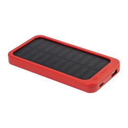 Obrázky: Powerbanka 4000 mAh z ABS, solárne nab., červená