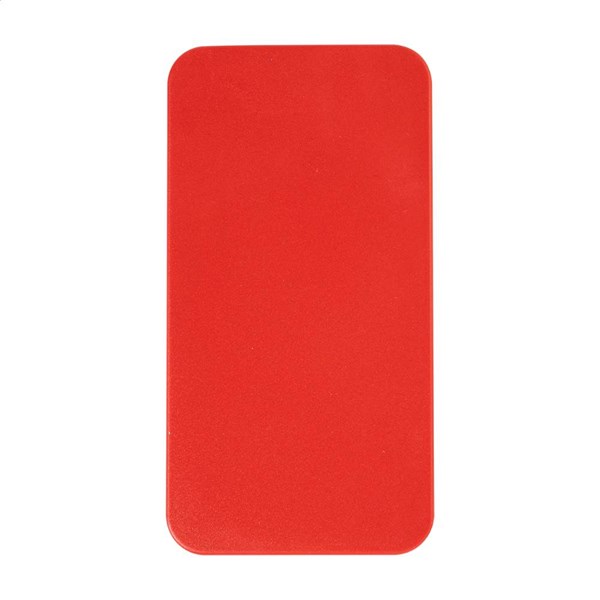 Obrázky: Powerbanka 4000 mAh z ABS, solárne nab., červená, Obrázok 3