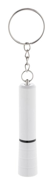 Obrázky: Mini baterka s 1x LED svetlom z rec. ABS, biela, Obrázok 3