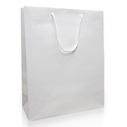 Obrázky: Papier.taška 32x13x40 cm,textil. šnúra,biela lesk
