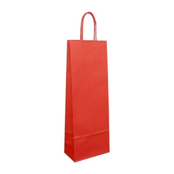 Obrázky: Papier.taška červená 14x8x39 mm,krútená šnúra