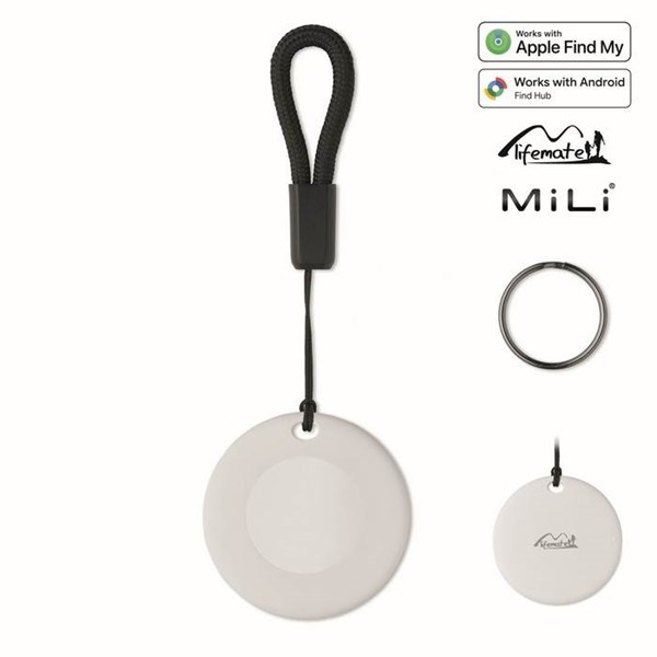 Obrázky: Biely Bluetooth lokátor Apple Find My/Google Find