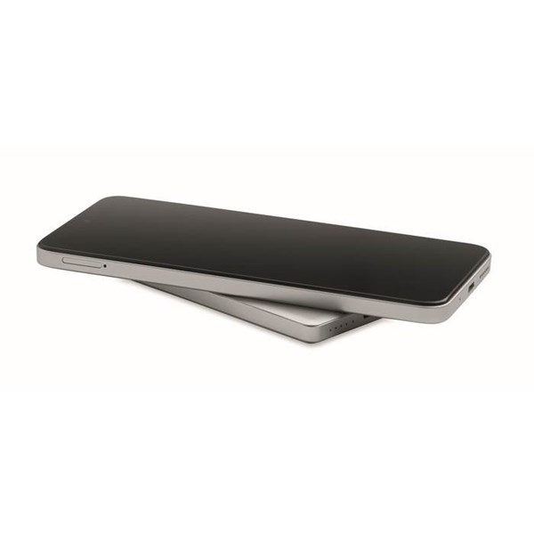 Obrázky: Matne strieborná magnetická powerbanka 5000mAh 15W, Obrázok 2