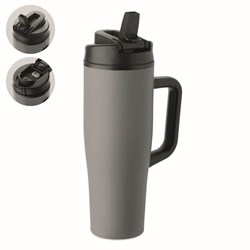 Obrázky: Sivý termohrnček s dvojitou stenou 900 ml