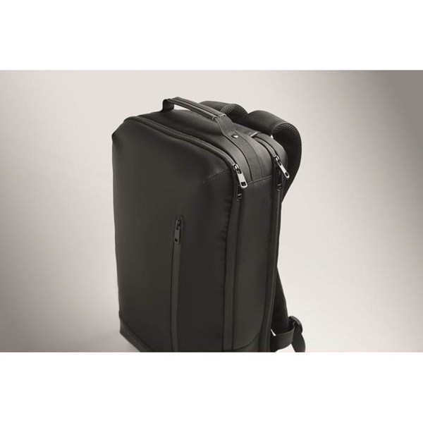 Obrázky: Čierny ruksak na notebook, polstrovaný chrbát, 15L, Obrázok 3