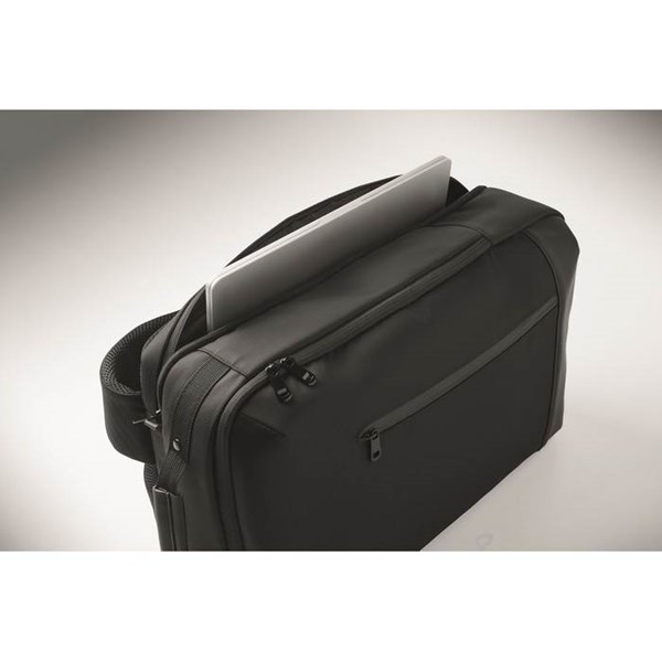 Obrázky: Čierny ruksak na notebook, polstrovaný chrbát, 15L, Obrázok 5