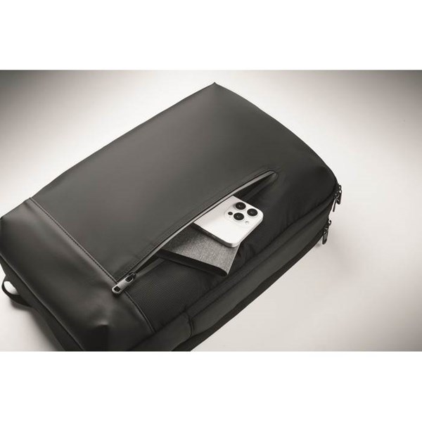 Obrázky: Čierny ruksak na notebook, polstrovaný chrbát, 15L, Obrázok 6