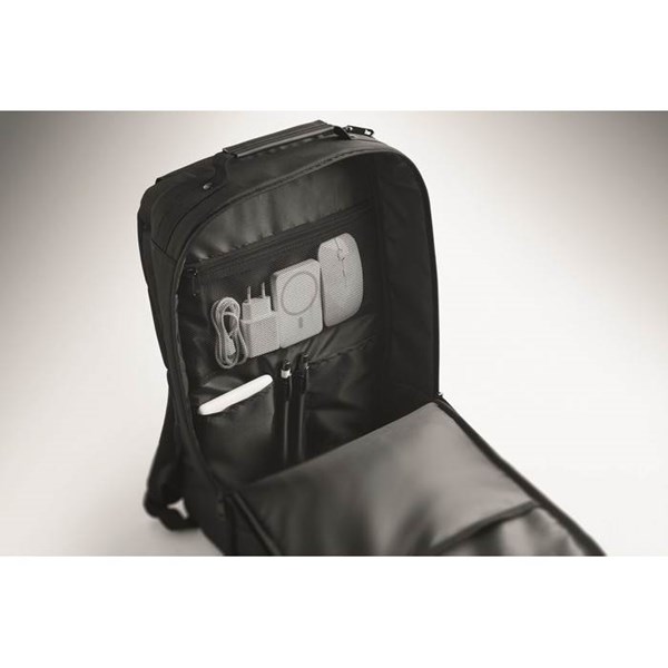 Obrázky: Čierny ruksak na notebook, polstrovaný chrbát, 15L, Obrázok 7
