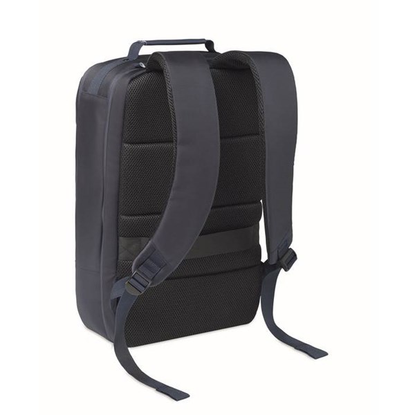 Obrázky: Modrý ruksak na notebook, polstrovaný chrbát, 15L, Obrázok 2