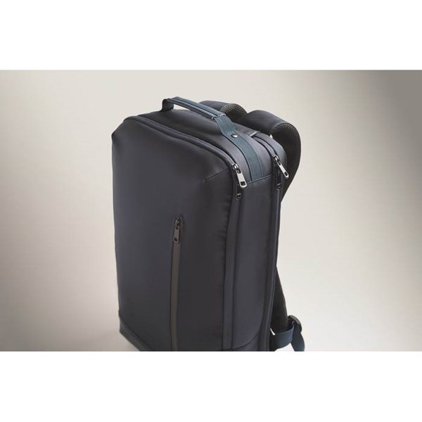 Obrázky: Modrý ruksak na notebook, polstrovaný chrbát, 15L, Obrázok 3