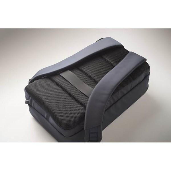 Obrázky: Modrý ruksak na notebook, polstrovaný chrbát, 15L, Obrázok 4