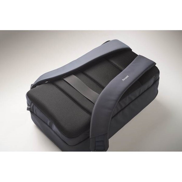 Obrázky: Modrý ruksak na notebook, polstrovaný chrbát, 15L, Obrázok 5
