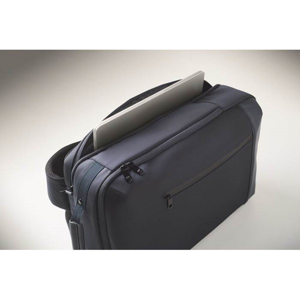 Obrázky: Modrý ruksak na notebook, polstrovaný chrbát, 15L, Obrázok 6