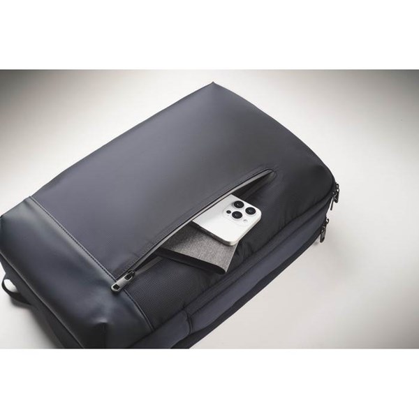 Obrázky: Modrý ruksak na notebook, polstrovaný chrbát, 15L, Obrázok 7