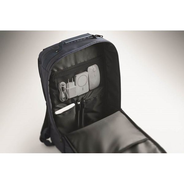 Obrázky: Modrý ruksak na notebook, polstrovaný chrbát, 15L, Obrázok 9