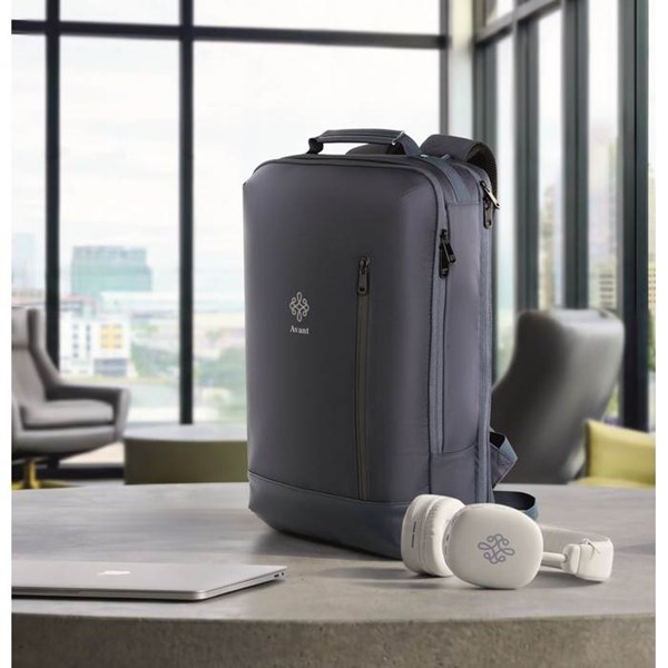 Obrázky: Modrý ruksak na notebook, polstrovaný chrbát, 15L, Obrázok 15