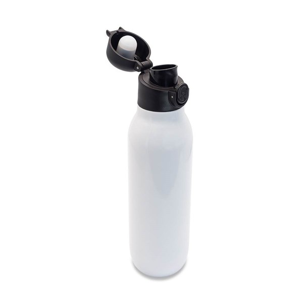 Obrázky: Dvojstenná vákuová kov. termoska 500 ml, biela, Obrázok 3