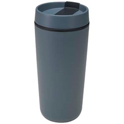 Obrázky: Plast.termohrnček 480ml,dvojitá stena,priehľ.modrá