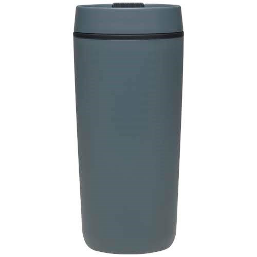 Obrázky: Plast.termohrnček 480ml,dvojitá stena,priehľ.modrá, Obrázok 5