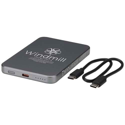 Obrázky: Magnet. powerbanka 5000mAh, rec.hliník, sivá, Obrázok 5