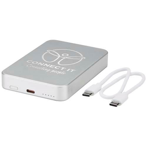 Obrázky: Magnet. powerbanka 10000mAh, rec.hliník, striebor., Obrázok 5